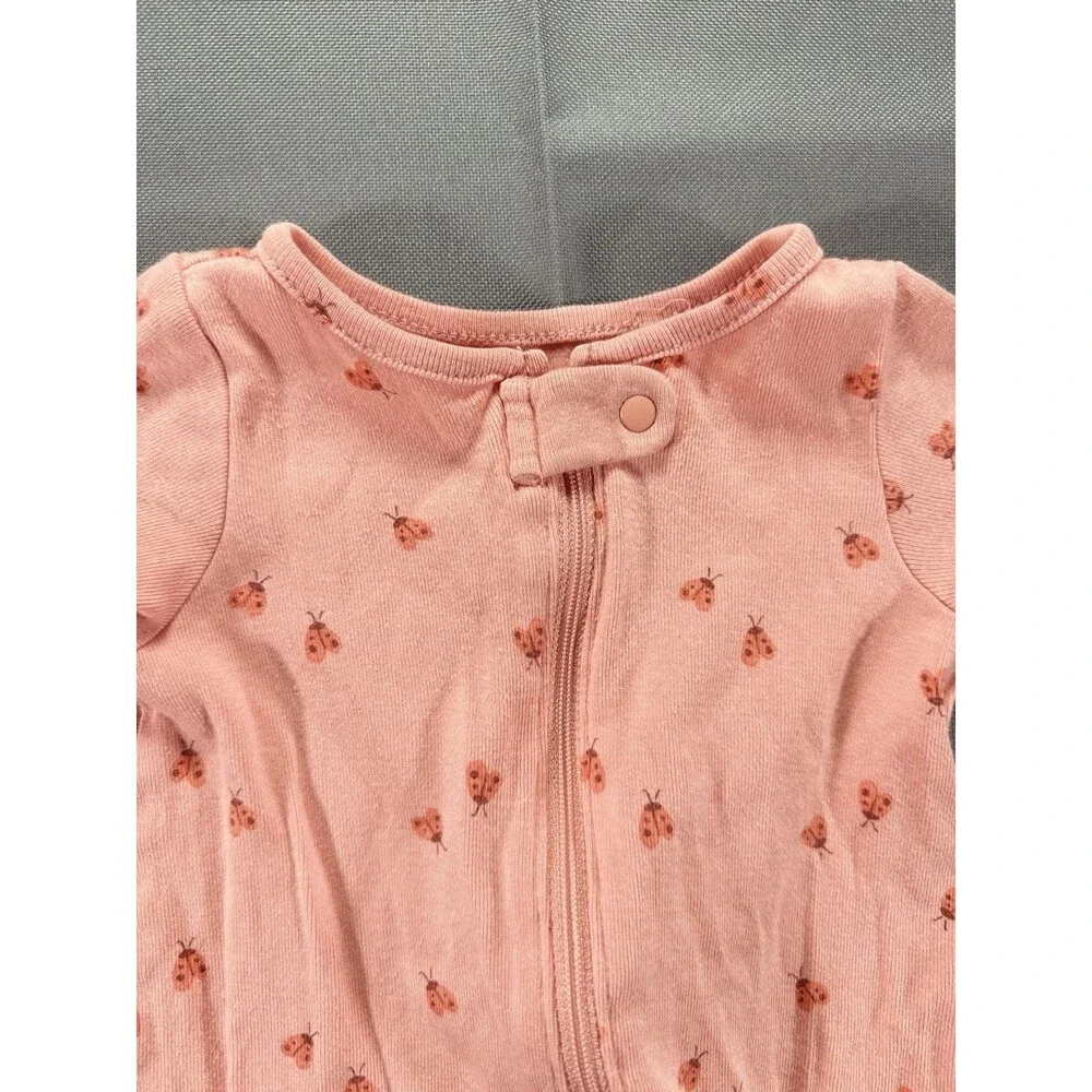 Carters Ladybug One Piece Zip Up Pajama Size 6m